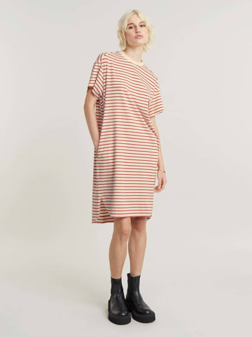 G-Star Kleid in Creme/ Rot