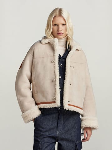 G-Star Leren jas beige