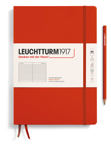 LEUCHTTURM1917 Liniertres Notizbuch in Rot - B5