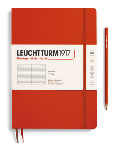 LEUCHTTURM1917 Liniertres Notizbuch in Rot - B5