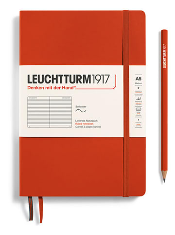 LEUCHTTURM1917 Liniertres Notizbuch in Rot - A5
