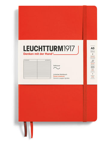 LEUCHTTURM1917 Liniertes Notizbuch in Hellrot- A5