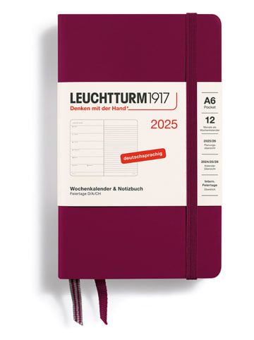 LEUCHTTURM1917 Wochenkalender & Notizbuch in Bordeaux - A6