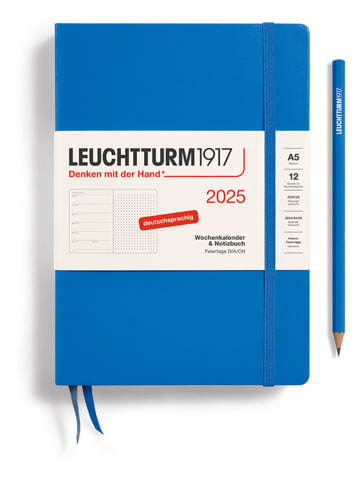 LEUCHTTURM1917 Wochenkalender & Notizbuch in Blau - A5