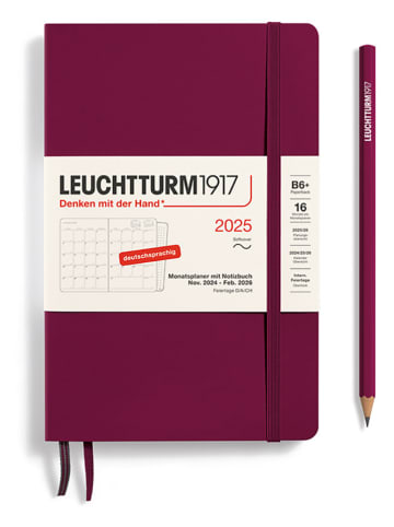 LEUCHTTURM1917 Monatsplaner & Notizbuch in Bordeaux - B6+