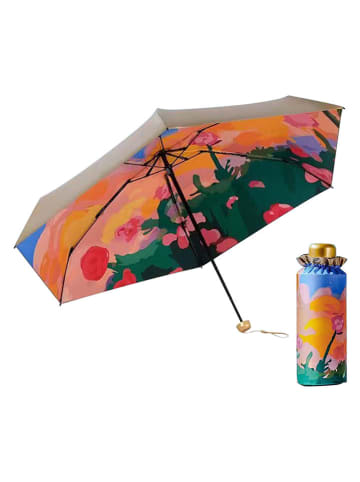 Parasol w kolorze beżowym ze wzorem - Ø 90 cm