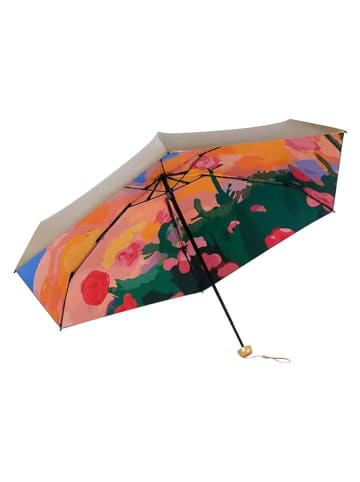 Parasol w kolorze beżowym ze wzorem - Ø 90 cm