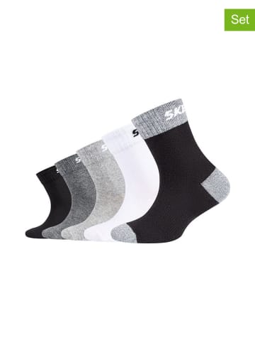 Skechers Skarpety (10 par) w kolorze czarno-biało-szarym