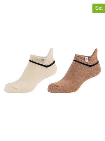 Skechers 2er-Set: Socken in Beige/ Hellbraun