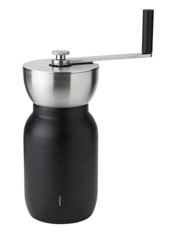 Stelton Młynek "Collar" w kolorze srebrno-czarnym do kawy - 16 x 12 x 9 cm