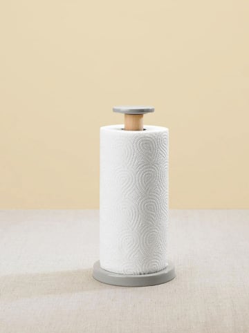 Stelton Küchenrollehalter ''Emma'' in Grau/ Hellbraun - (H)28 x Ø 13,5 cm