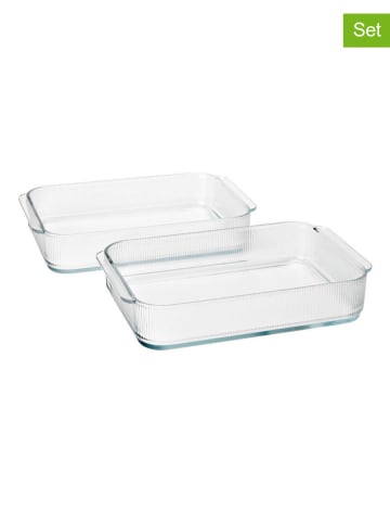 Stelton 2er-Set: Auflaufformen ''Pilastro'' - (B)33,1 x (H)6,3 x (T)20,7 cm