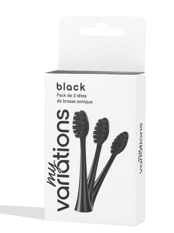 my variations 3-delige set: vervangings opzetborstels zwart