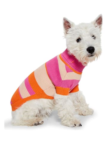 VOV & VUF Hundepullover in Pink/ Orange/ Creme