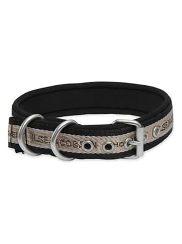 VOV & VUF Hondenhalsband beige/zwart