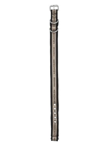 VOV & VUF Hundehalsband in Beige/ Schwarz