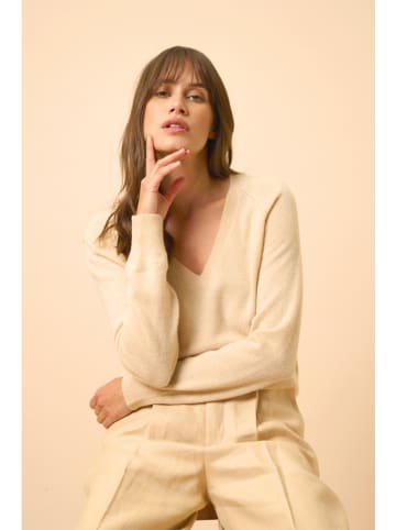 Just Cashmere Kaszmirowy sweter "Phoebe" w kolorze beżowym