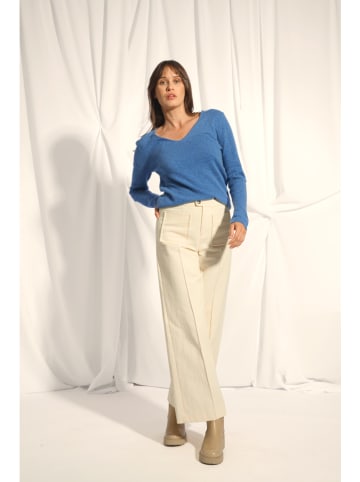 Just Cashmere Kaszmirowy sweter "Joan" w kolorze niebieskim