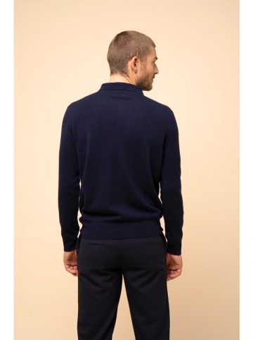 Just Cashmere Kaschmir-Poloshirt "Douglas" in Dunkelblau