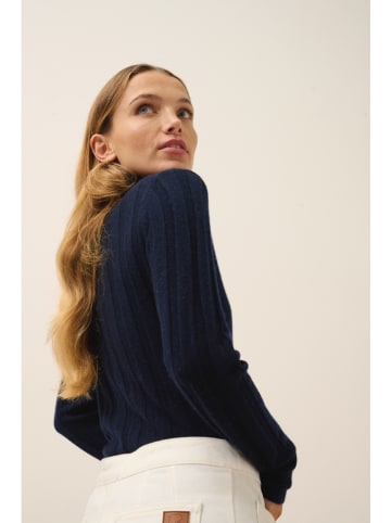 Just Cashmere Kasjmieren coltrui "Serelith" donkerblauw