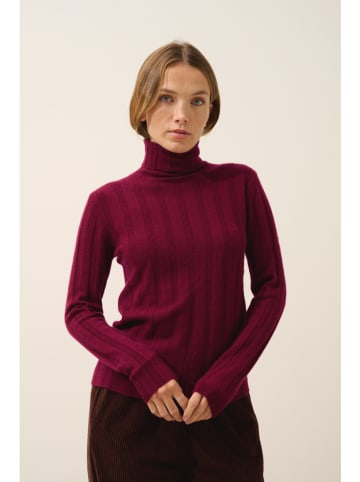 Just Cashmere Kaschmir-Rollkragenpullover "Serelith" in Bordeaux