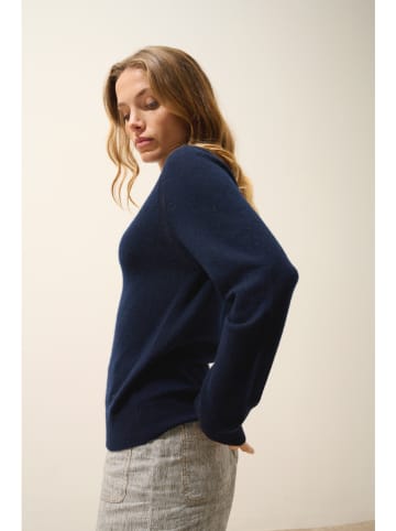 Just Cashmere Kasjmieren trui "Norena" donkerblauw
