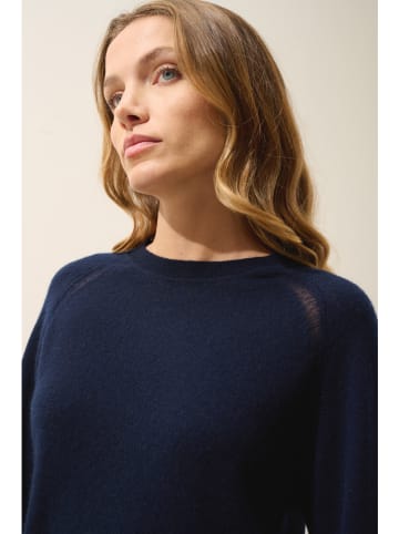 Just Cashmere Kasjmieren trui "Norena" donkerblauw