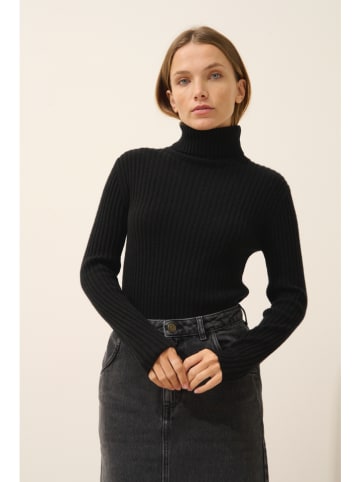 Just Cashmere Kaschmir-Rollkragenpullover "Miraya" in Schwarz