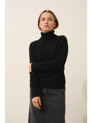 Just Cashmere Kaschmir-Rollkragenpullover "Estelle" in Schwarz