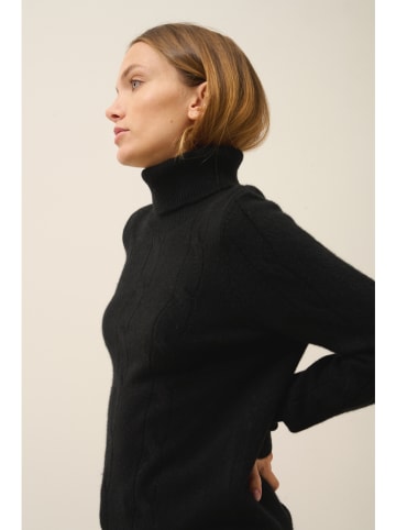 Just Cashmere Kaschmir-Rollkragenpullover "Estelle" in Schwarz