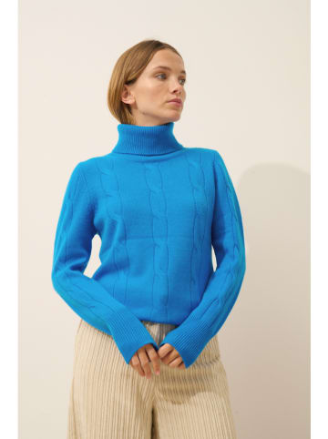 Just Cashmere Kaschmir-Rollkragenpullover "Estelle" in Blau