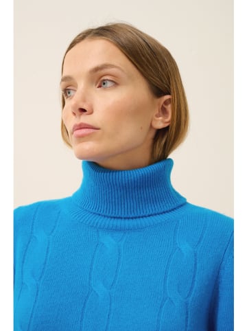 Just Cashmere Kaszmirowy golf "Estelle" w kolorze niebieskim