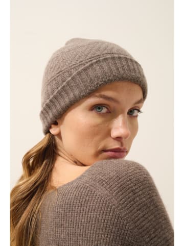Just Cashmere Kaschmir-Mütze "Ember" in Taupe