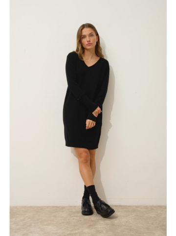 Just Cashmere Kasjmieren jurk "Mileya" zwart