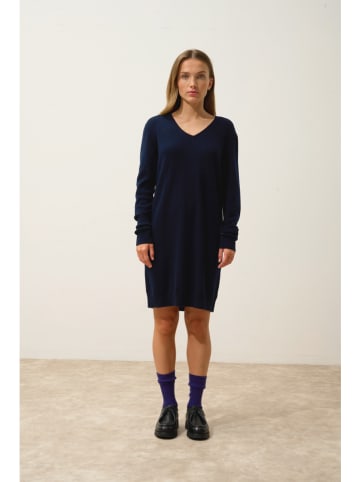 Just Cashmere Kaschmir-Kleid "Mileya" in Dunkelblau