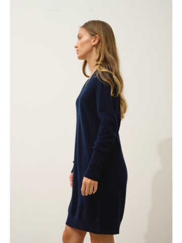 Just Cashmere Kaschmir-Kleid "Mileya" in Dunkelblau