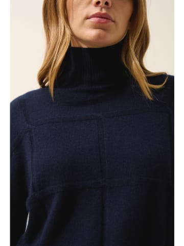 Just Cashmere Kasjmieren coltrui "Loralia" donkerblauw