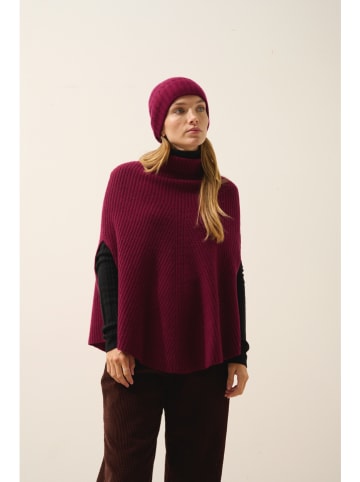 Just Cashmere Kasjmieren muts "Jin" bordeaux