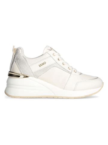 Liu Jo Sneakersy w kolorze kremowym na koturnie