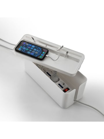 TFT Home Kabel-Organizer "Cergy" in Weiß - (B)31,7 x (H)13 x (T)13,5 cm