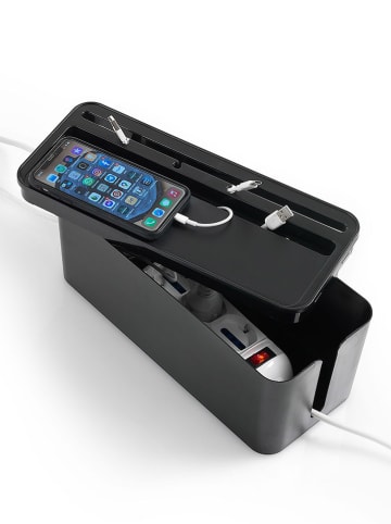 TFT Home Kabelorganizer "Cergy" zwart - (B)31,7 x (H)13 x (D)13,5 cm