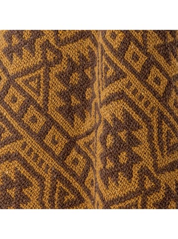 Bloomingville Tagesdecke ''Lyla'' in Hellbraun/ Schwarz - (L)150 x (B)130 cm