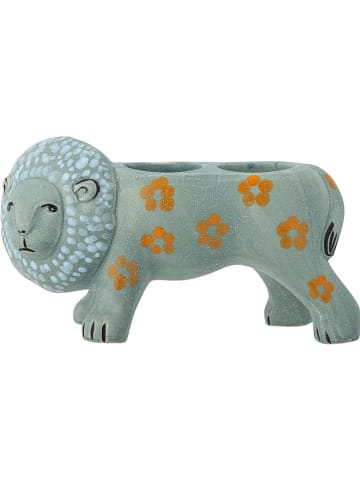 Bloomingville Kaarsenhouder "Leander" turquoise - (B)18,5 x (H)10,5 x (D)8 cm