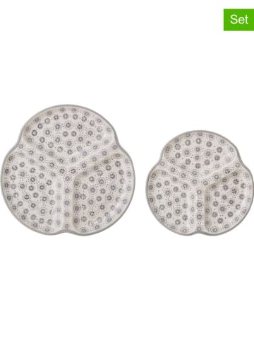 Bloomingville 2er-Set: Tabletts ''Elsa'' in Beige/ Grau