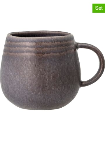 Bloomingville 2-delige set: mokken "Raben" grijs - 360 ml