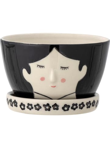 Bloomingville Blumentopf ''Carolin'' in Schwarz/ Creme - (H)7 x Ø 11,5 cm