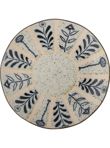 Bloomingville Ontbijtbord beige/donkerblauw - Ø 21 cm