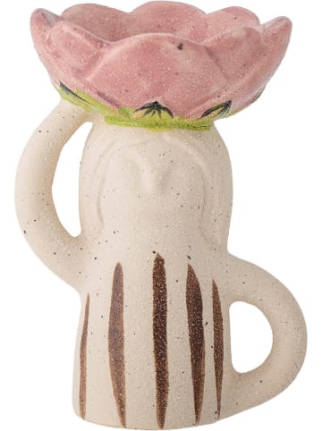 Bloomingville Kaarshouder "Clarabel" beige/lichtroze - (B)9 x (H)12 x (D)7 cm