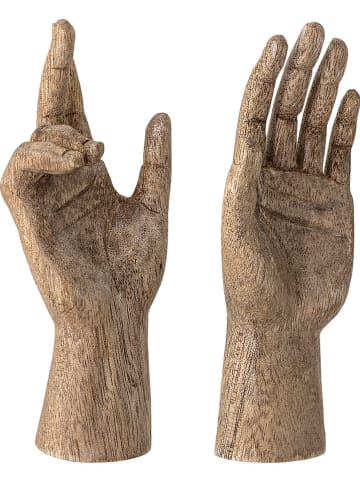 Bloomingville 2er-Set: Dekoobjekte ''Teis'' in Hellbraun - (B)5 x (H)13 x (T)2,5 cm