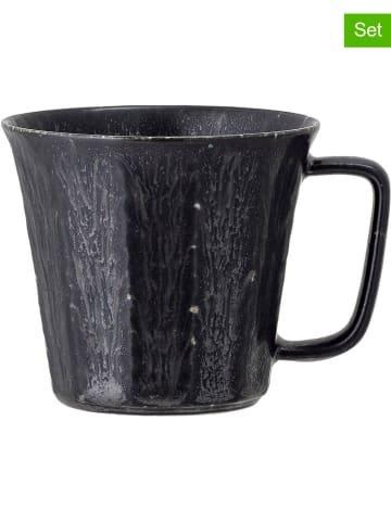 Bloomingville 4er-Set: Tassen ''Yoko'' in Schwarz - 320 ml